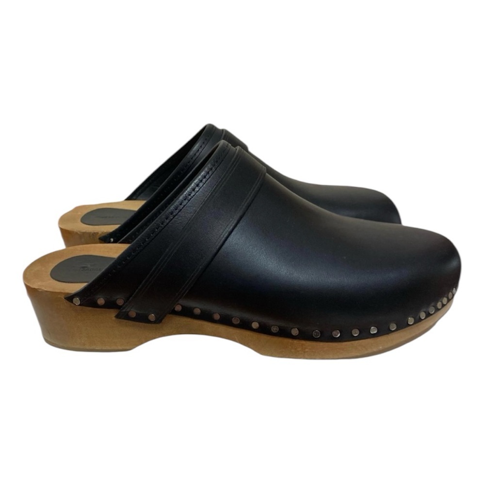 Isabel Marant Thalie Leather black Clogs Wood Mule Women EU 41 NEW - Picture 2 of 8